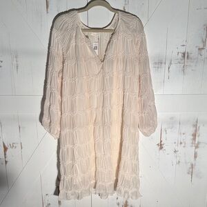 Allie Rose Cream Midi Dress Elegant